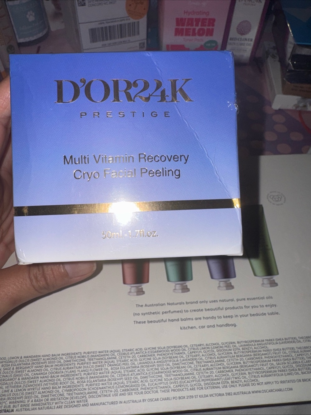 D'OR24K Prestige Multi Vitamin Recovery Cryo Facial Peeling - Blue & Gold